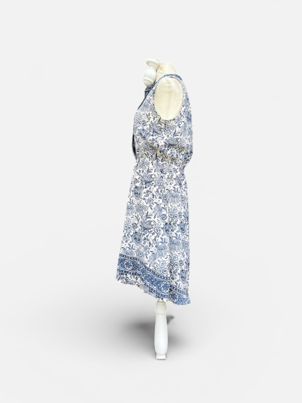 Madewell Silk Journey Shirt Dress in the Porcelain Floral Size Small - Picture 5 of 8